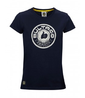BULTACO Camiseta Mujer "Classic Thumb Logo" - Azul