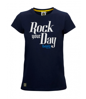 BULTACO Camiseta Mujer "Rock Your Day Brinco" - Azul