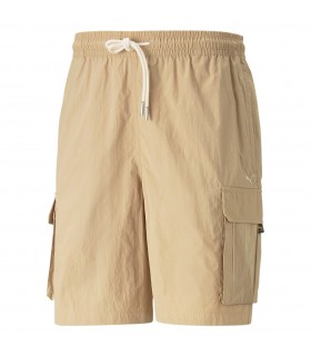 PUMA MMQ Lightweight Utility Shorts - Brown