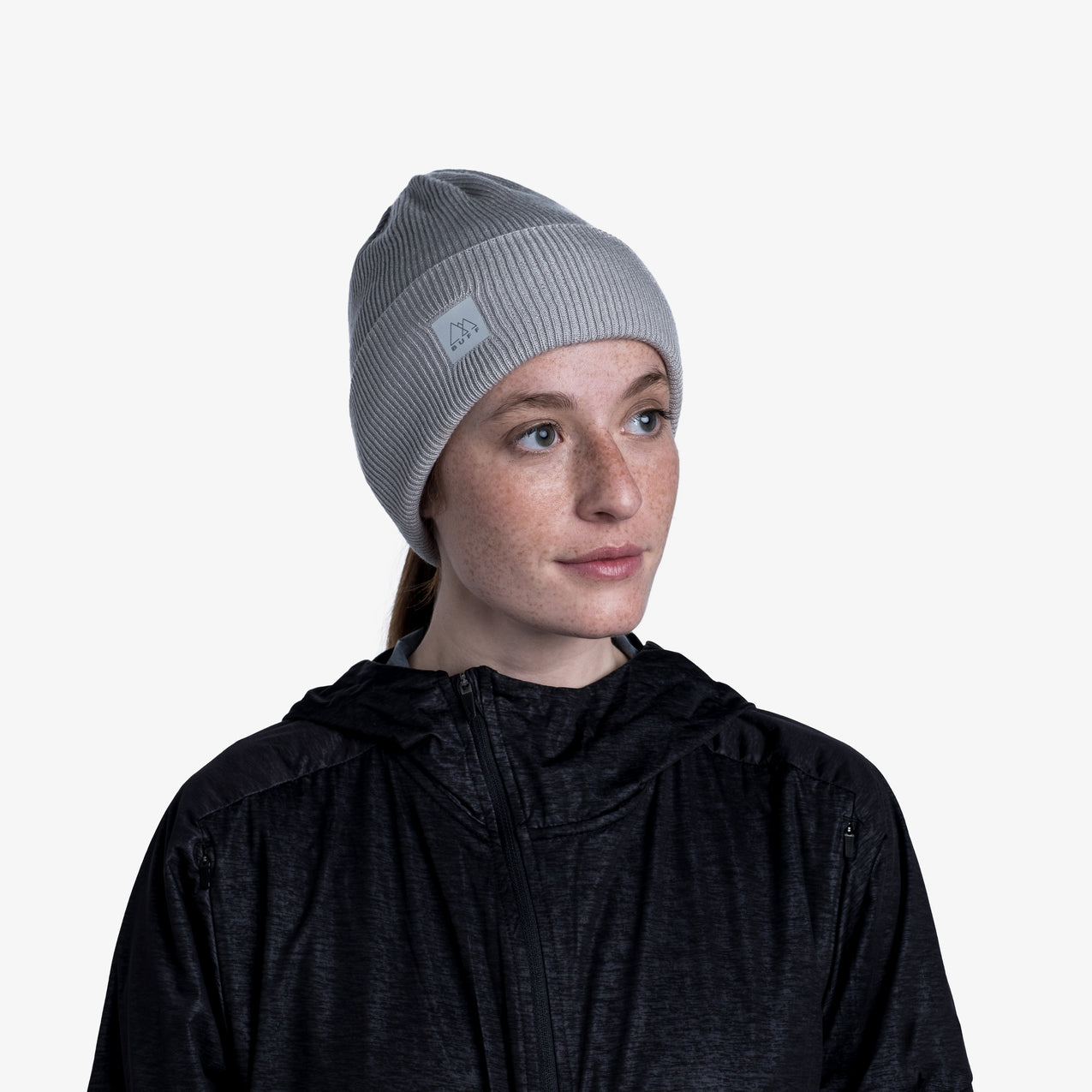 Buff Crossknit Beanie Solid