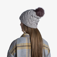 Buff Knitted & Fleece Band Hat Caryn Graphite