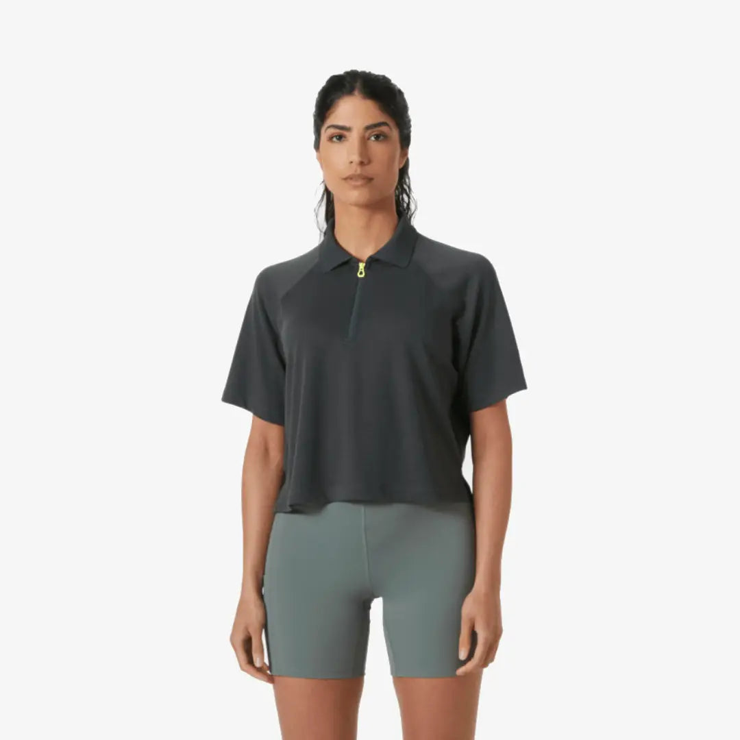 HH W Inshore Zip Crop Polo