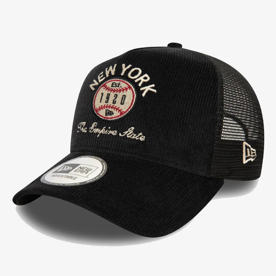 New Era Cord Graphic Trucker