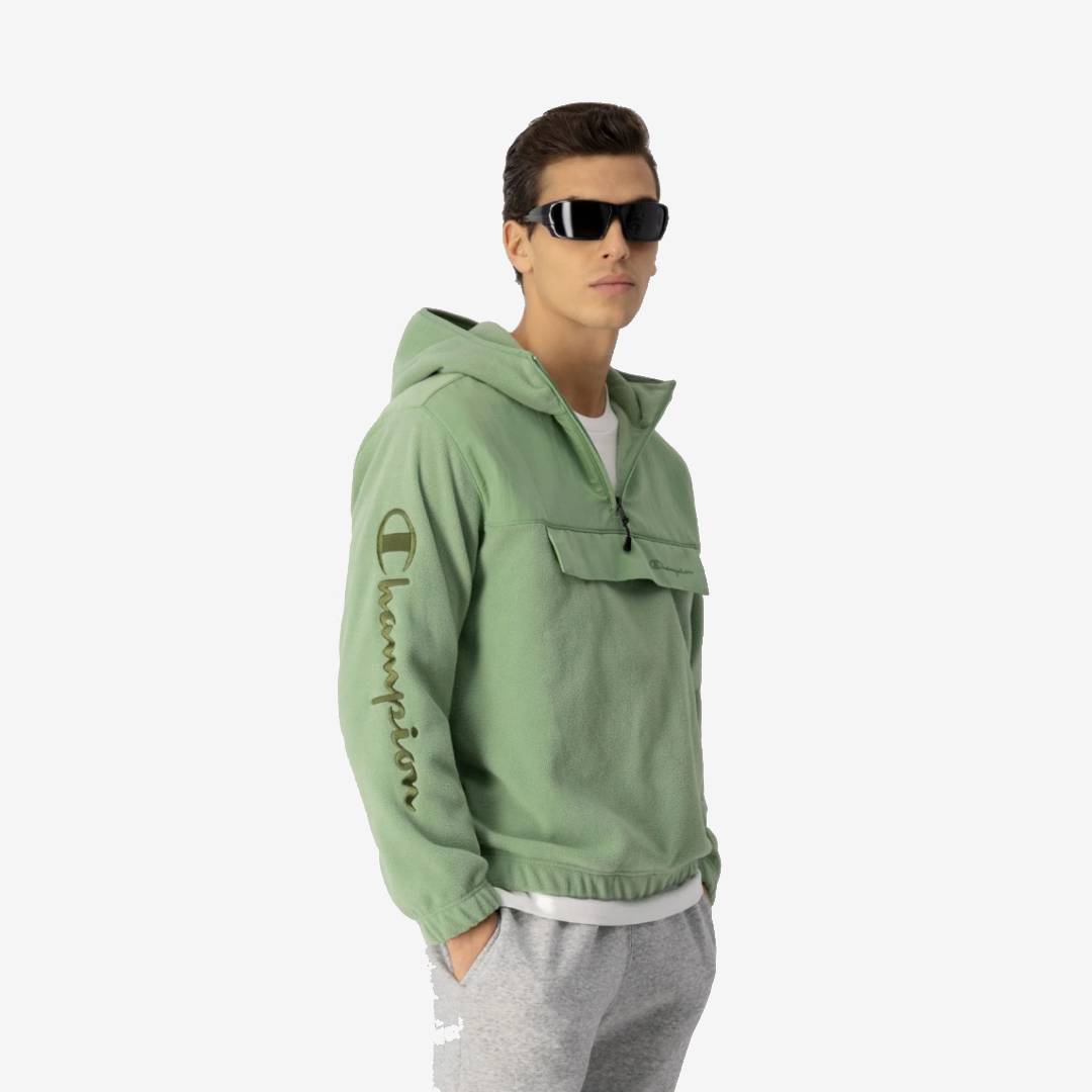 Champion Legacy Hooded Half Zip Sweatshirt