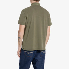 Replay Polo de Piqué de Algodón con Bordado R