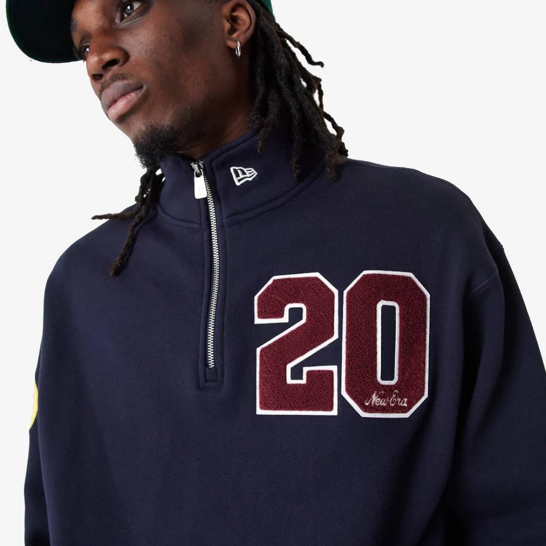 New Era Ne Lifestyle Quarter Zip Newera Nvycar