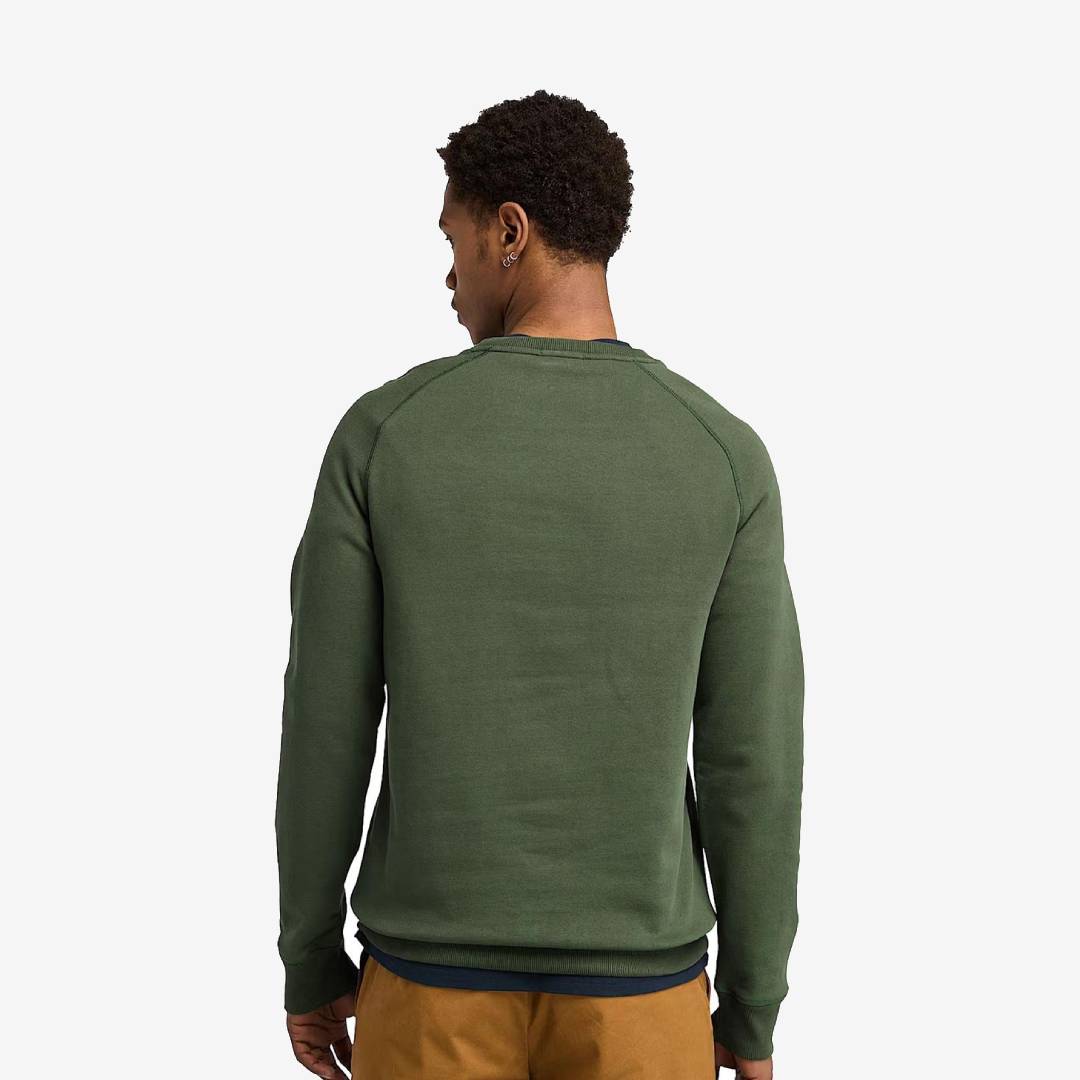 Timberland Exeter River Brushed Back Crew Sweatshirt Vert Forêt Noire