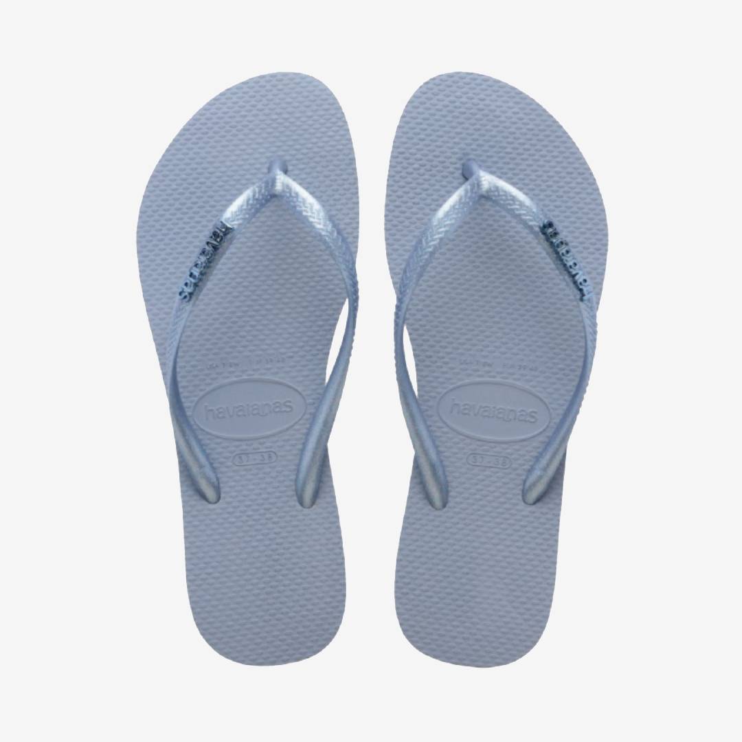 Havaianas SLIM LOGO METALLIC ASHLEY BLUE